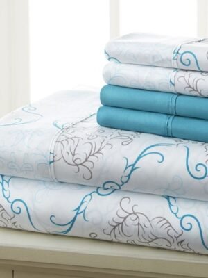2 Bed Sheets & 4 Cushions Set