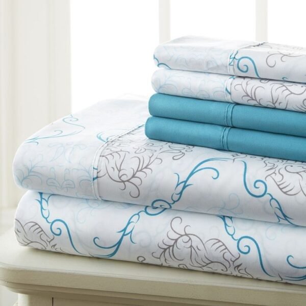2 Bed Sheets & 4 Cushions Set